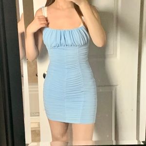 princess polly blue moffett mini dress BNWT